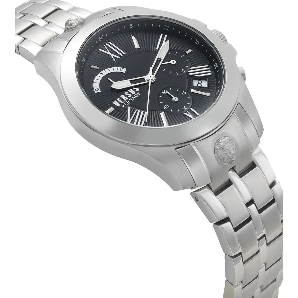 🔥Versace Silver Versus 44mm Watch! New!
